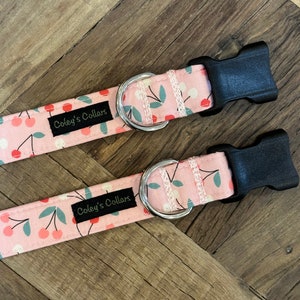 Personalized Dog Collar, Dog Collar, Cherry Dog Collar, Summer Dog Collar, Spring Dog Collar, Fall Dog Collar, Dog Collar, &quot;The Katie&quot;