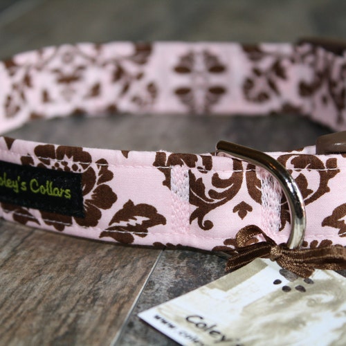 Pink Paisley Dog Collar Etsy