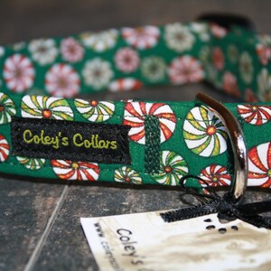 Christmas Dog Collar &quot;Christmas Candy&quot;