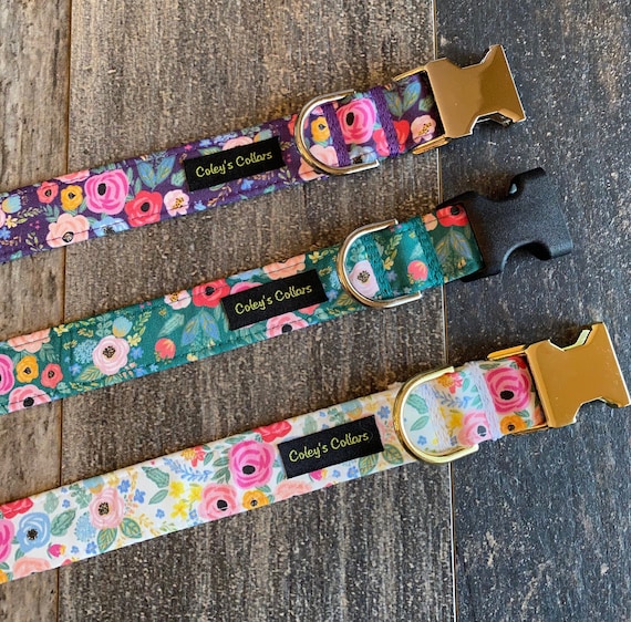 Personalized Dog Collar Floral Dog Collar Summer Dog Collar Etsy