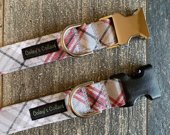 Dog Collar, Plaid Dog Collar, Fall dog collar, Winter Dog Collar, Boy Dog Collar, Girl Dog Collar, "The Charlie"