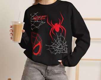 Under the Mask Spider Logo Sweatshirt | Miles Morales Spider-Man Design