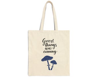 Bolsa de tela con estampado de setas / bolsa de la compra de lona