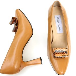 Vintage Bellini Multi-Colored Leather Classic Dress Heels Pumps Shoes Sz 9