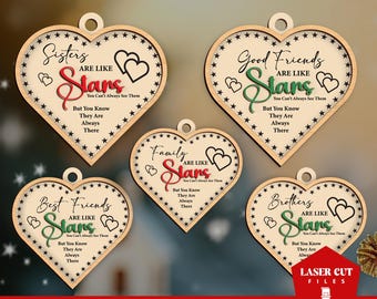 Best Friend Christmas Ornaments Laser Cut File SVG,Funny Christmas Ornament SVG,Christmas Quote SVG, Christmas Gift,Glowforge Laser Cut File