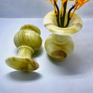 Natural Marble,Elegant Green Onyx Stone Vase - Luxury Home Decor, gift,