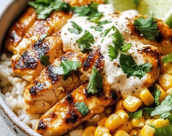Street Corn Chicken Bowl Recipe eBook - Digital Download - Meal Prep Recipes - Healthy Dinner PDF