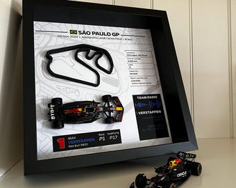Max Verstappen São Paulo GP Victory 3D Art: F1 Brazil Circuit & Car