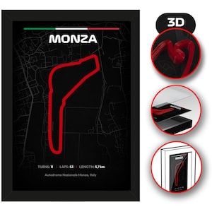 Monza F1 Track 3D Art: Italian Grand Prix Gift