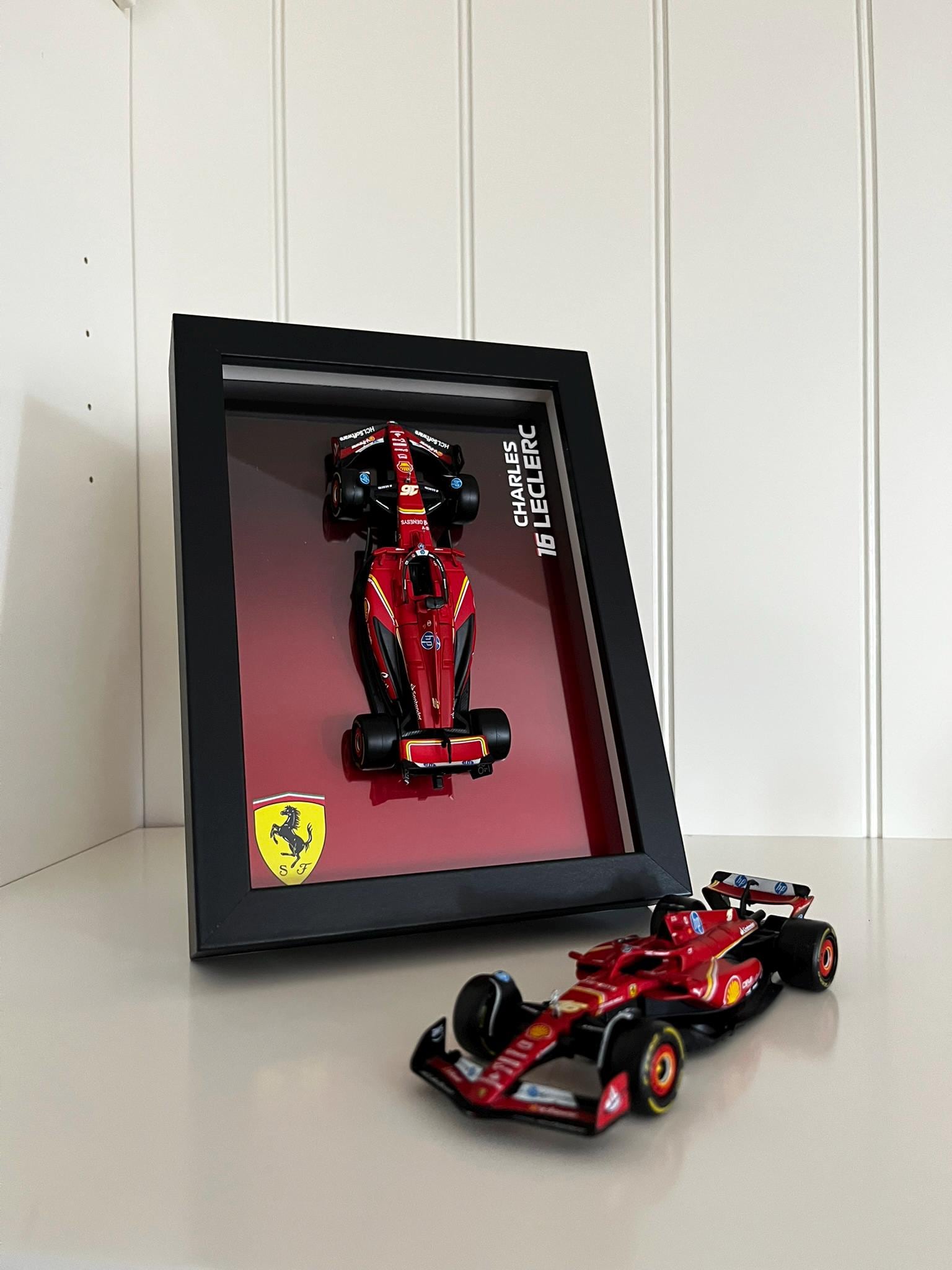 Charles Leclerc Ferrari F1 Car 1:43 Scale | Handmade Framed