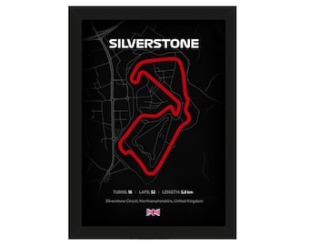 3D Printed Silverstone F1 Circuit Art: United Kingdom Grand Prix