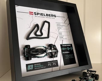 George Russell Austria GP 2026 3D Frame, Mercedes F1 Wall Art, Spielberg, Formula1 Gift