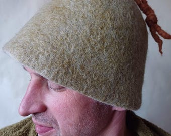 Sauna Hat 100% Natural Wool,sauna Hat Viking,sauna Blue Hat Cool