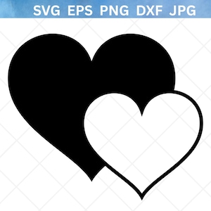 Heart Outline | Heart DIGITAL DOWNLOAD | svg png dxf eps Instant Digital Download