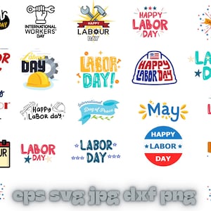 Labor Day Svg Bundle, Labor Day Silhouette, Labor Day Clipart Png, Labor Day Outline,Workers Day Svg,Patriotic Labor Day,svg png dxf jpg eps