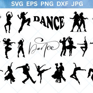 Dance Svg, Dance Silhouette, Dance Svg Bundle, Dance Cut File, Dancers Svg, Dance Clipart, Dancer Silhouettes svg, Instant Download