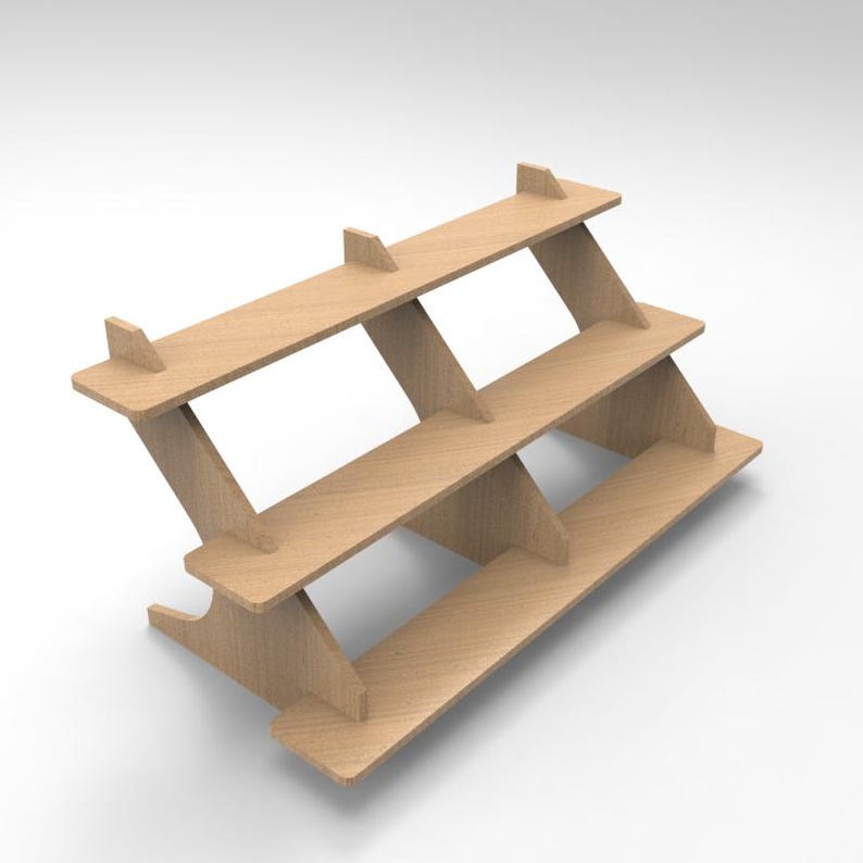 3-tier Wooden Display Stand Digital Plans | CNC & Laser Cut Files (2ft ...