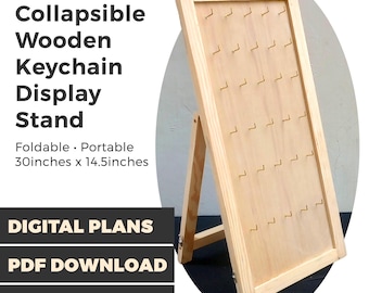 Collapsible Wooden Keychain Display Stand – DIGITAL DIY PLANS (pdf)