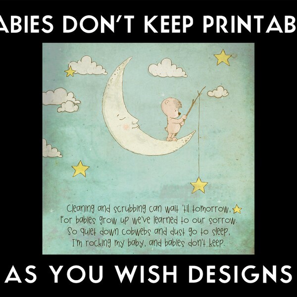 Printable Cleaning and Scrubbing Poem Etsy