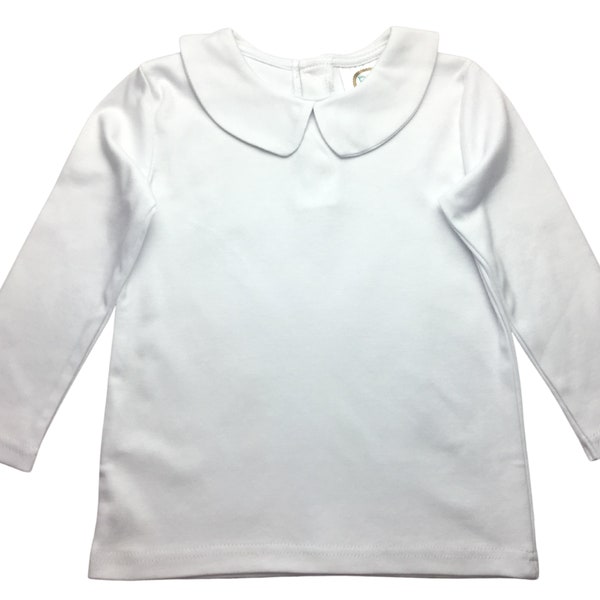 Boys Long Sleeve Peter Pan Collar Shirt, Personalized, Monogram