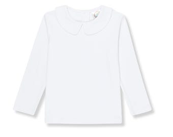 Boys Long Sleeve Peter Pan Collar Shirt, Personalized, Monogram