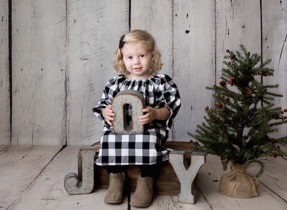 girls buffalo check dress