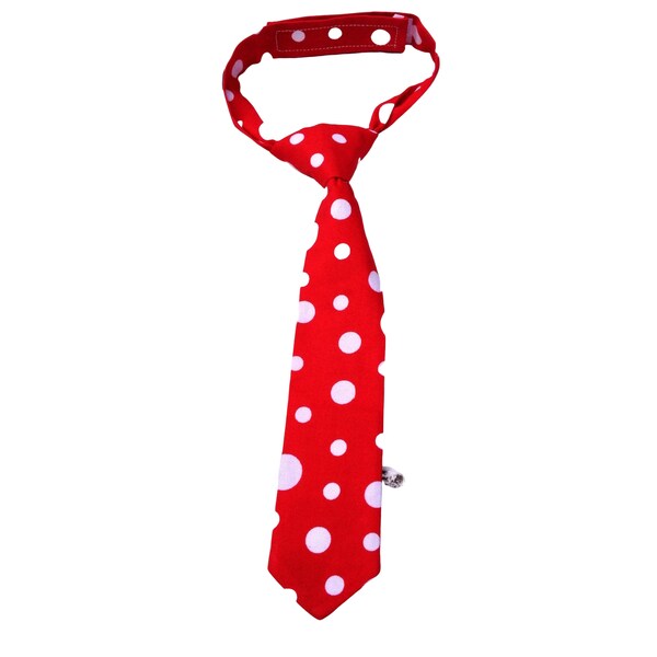 Boys Red Polka Dot Neck Tie, Boys Christmas Tie, Boys Red Tie, 1st Birthday Boy Outfit, Baby Tie Photo Prop, Cake Smash Tie, Birthday Tie