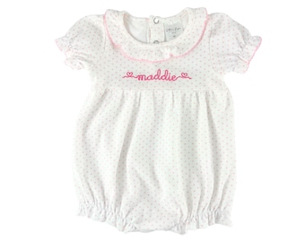 Pink Pin Dot Bitty Bubble for Baby Girl - Comfortable and Stylish Newborn Gift