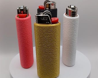 3 Pack Textured Lighter Sleeves for Bic Lighters. High Quality 3D Printed.