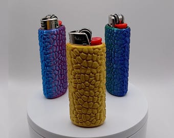 Cobbled 3D Printed Lighter Sleeves for Bic Lighters 4 Pack. Lighter Case Sleeve,