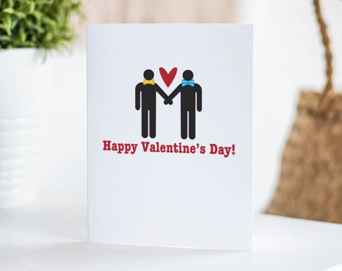 Gay Valentine Card, Gay Valentine Gift, Valentine Card for Him, Boys ...