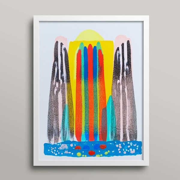 Squeegee Acrylic Art Etsy