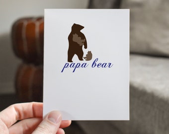 Papa Bear Card, Fathers Day Card, First Fathers Day Card, Fathers Day Card For Husband, 1st Fathers Day Card, Fathers Day Card From Kids