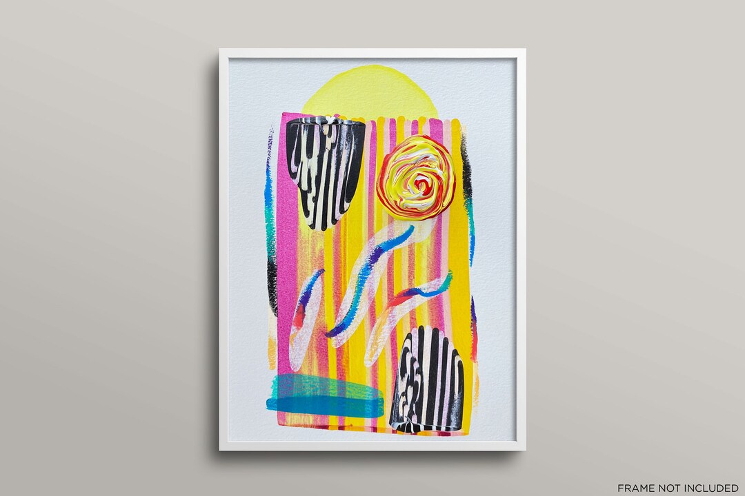 Original Dot Painting, Squeegee Painting, Scrape Painting, Scrape Art