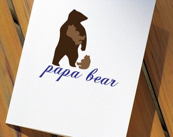 Papa Bear Birthday Card for Dad