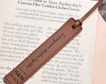 3 Year Anniversary Gift, Anniversary Gift Idea, Third Anniversary Gift, Personalized Leather Bookmark, Book Lover Gift For Him, Gift For Her