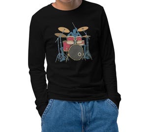 Drummer Long Sleeve Youth Sizes T-Shirt