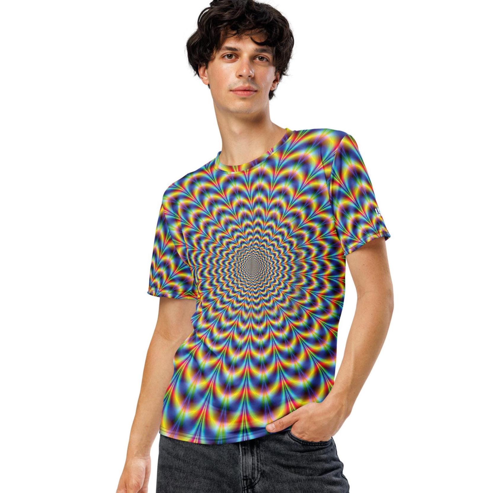 T-Shirt Unisex 3D Vortice Illusion Ottica – Manica Corta In Poliestere (Taglie S-5XL) - Foto 3