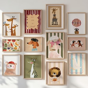 Complete Kids Room Wall Art Bundle – 200+ Printable Nursery, Playroom Prints | Animal & Transport Decor | Digital Download image 13