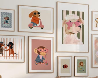 100 Kids Room Wall Art Bundle, Playroom Decor, Toddler Room Prints, Colorful Nursery Gallery Wall Art, Eclectic Wall Art for Kids DIGITAL