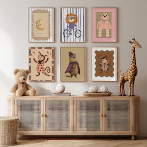 Complete Kids Room Wall Art Bundle – 200+ Printable Nursery, Playroom Prints | Animal & Transport Decor | Digital Download image 10