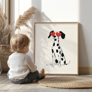 Dalmatian Nursery Wall Art, Dalmatians Print, Kids Room Animal Print, Playroom Dalmatian Poster, Gender Neutral Nursery, Toddler Room Decor