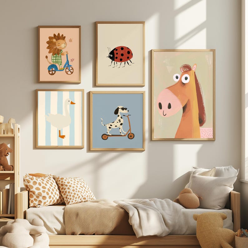 Complete Kids Room Wall Art Bundle – 200+ Printable Nursery, Playroom Prints | Animal & Transport Decor | Digital Download image 12