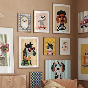 100+ Printable Nursery Posters, Kids Wall Art Bundle, Baby Room Decor, Playful Animal Prints - Eclectic Nursery Wall Art