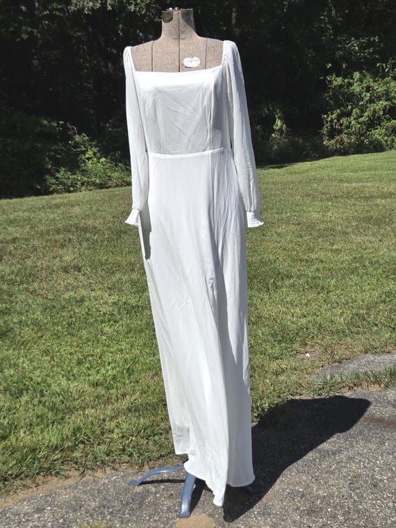 Baltic Born Giselle Maxi Dress in White Chiffon Size XL Fully Lined