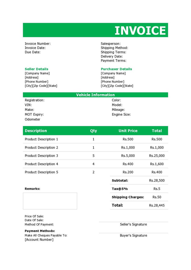 30+ Invoice Templates Bundle | Editable Business Invoices | Word ...