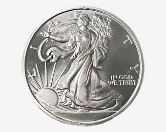 1987 Walking Liberty Eagle Design 2 Troy Oz .999 Fine Silver Proof