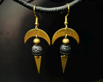 "Moon" earrings, lunar jewelry, celestial jewelry, original earrings