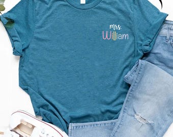 Custom Teacher Tshirt,Personalized Teacher Name Shirt,Teacher Team T-Shirts,Back to School,Teacher Appreciation Gift,1st Day of School