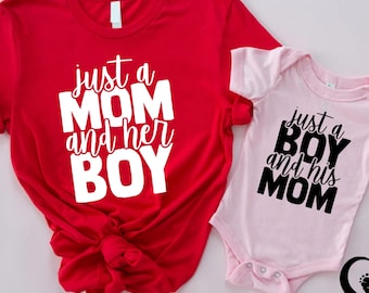 Mommy and Me Shirt, Just a Mama in Love With Her Son, Just a Son